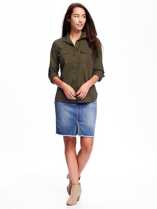 Image number 3 showing, Classic Utility Shirt for Women