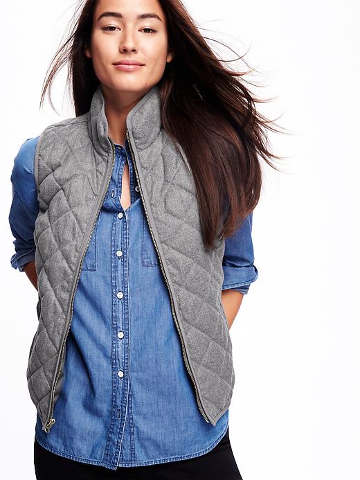 Image number 4 showing, Textured Quilted Vest for Women