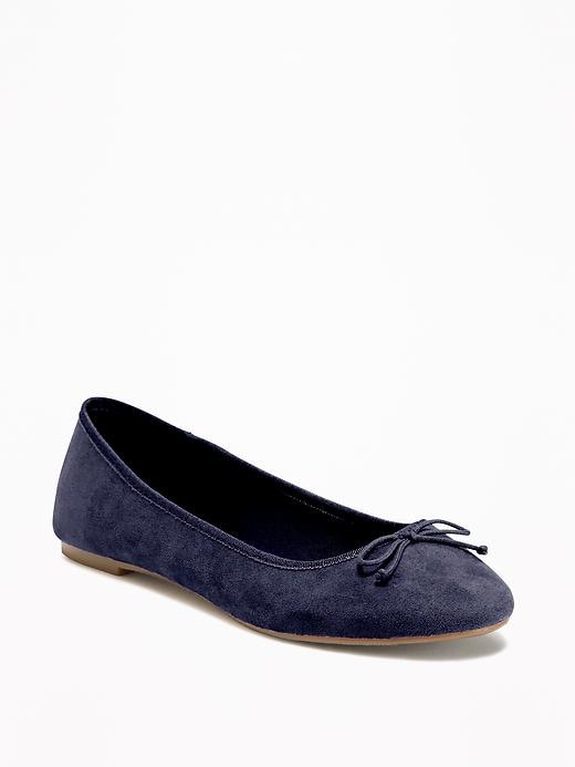 Sueded Classic Ballet Flats for Women