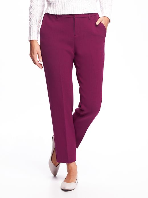 View large product image 1 of 2. Mid-Rise Bonded-Weave Harper Pants for Women