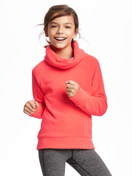 View large product image 1 of 1. Cowl-Neck Micro Fleece Pullover for Girls
