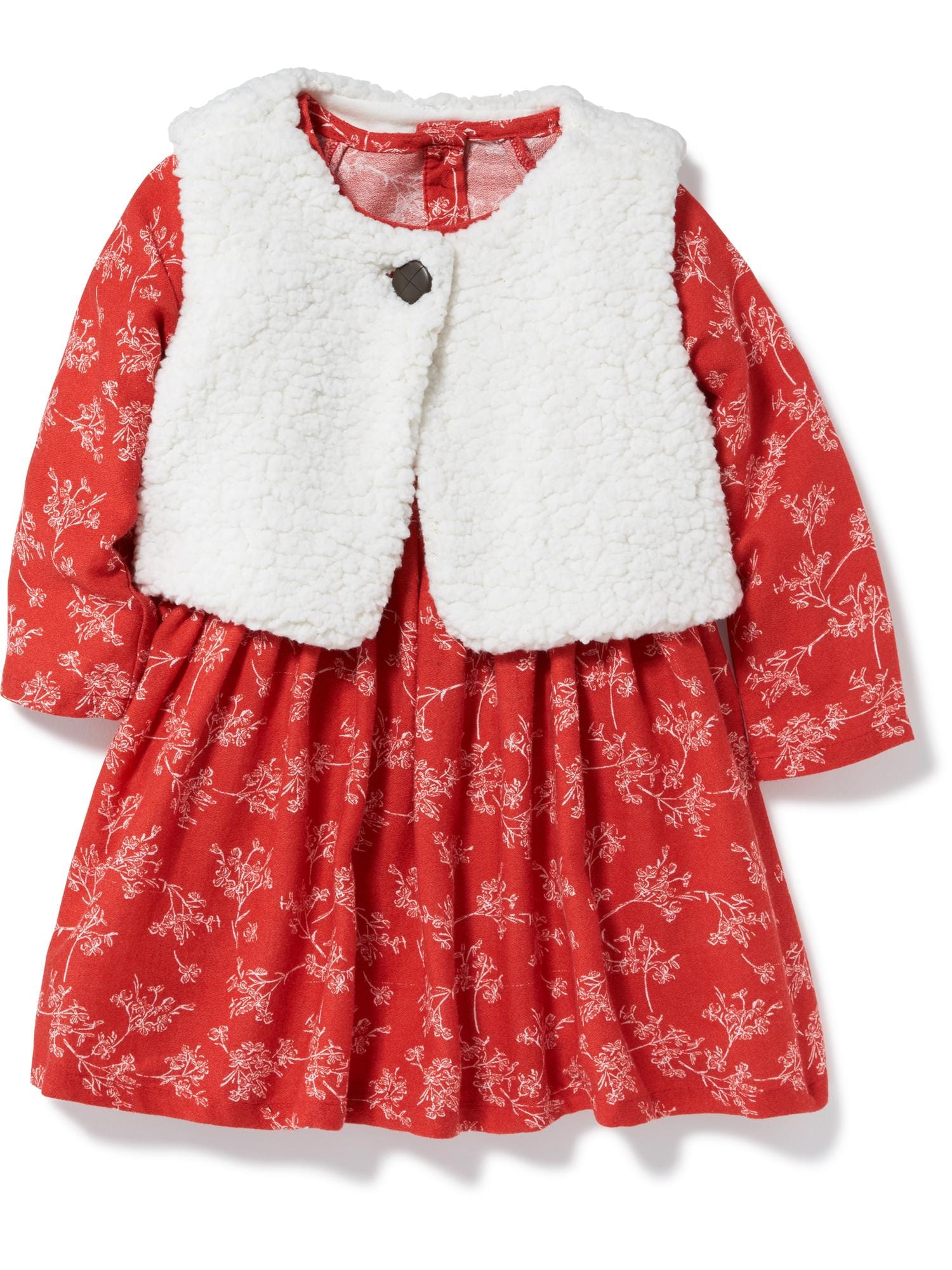 2Piece Dress & Sherpa Vest Set for Baby Old Navy