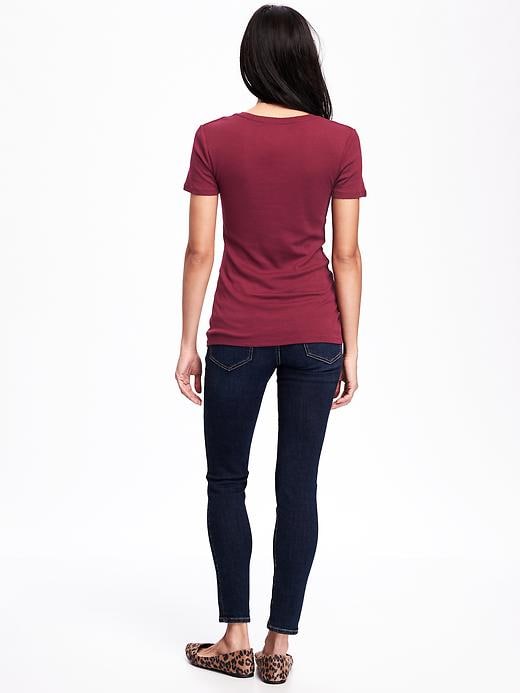 Image number 2 showing, Fitted Crew-Neck Tee for Women