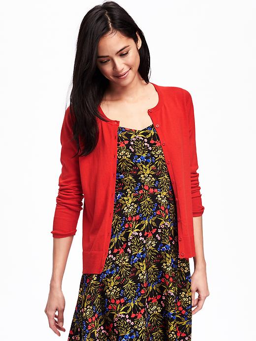 Classic Crew-Neck Cardi for Women | Old Navy