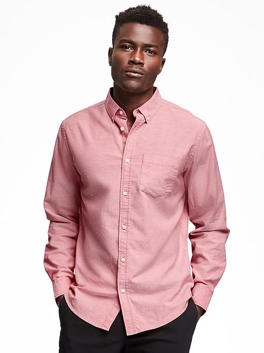 View large product image 1 of 1. Slim Fit Built-In Flex Everyday Oxford Shirt for Men