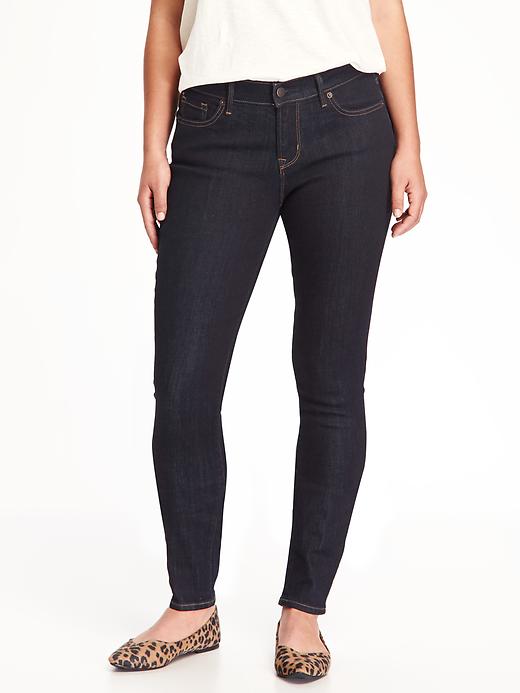 Image number 1 showing, Mid-Rise Curvy Skinny Jeans for Women