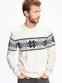 Mens on sale snowflake sweater