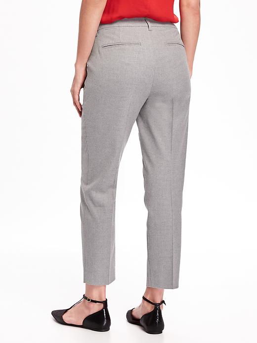 View large product image 2 of 2. Mid-Rise Harper Brushed-Twill Trousers for Women