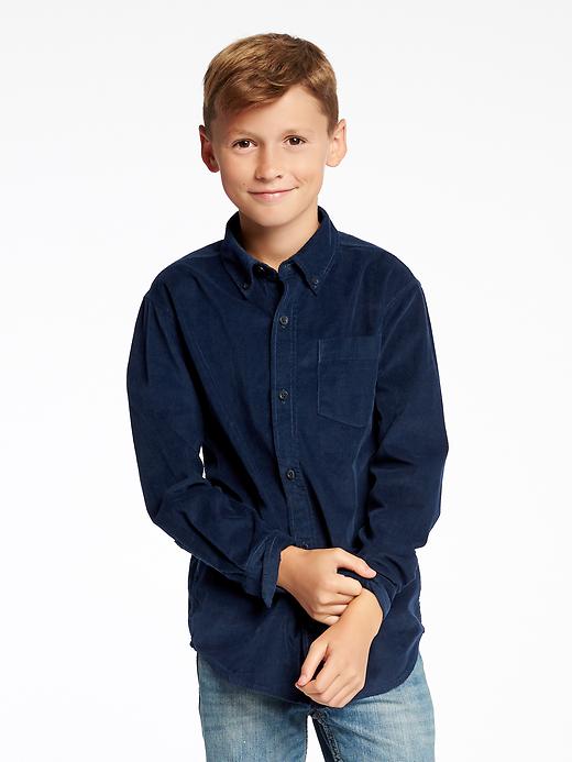 View large product image 1 of 2. Corduroy Pocket Shirt For Boys