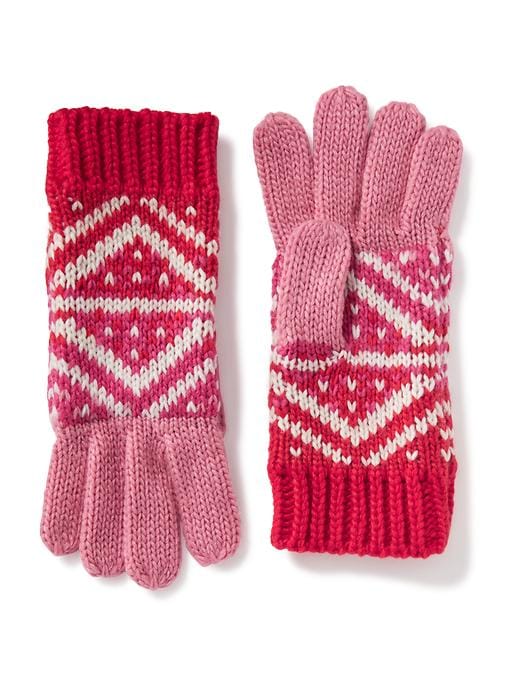 View large product image 1 of 1. Sweater-Knit Gloves for Girls