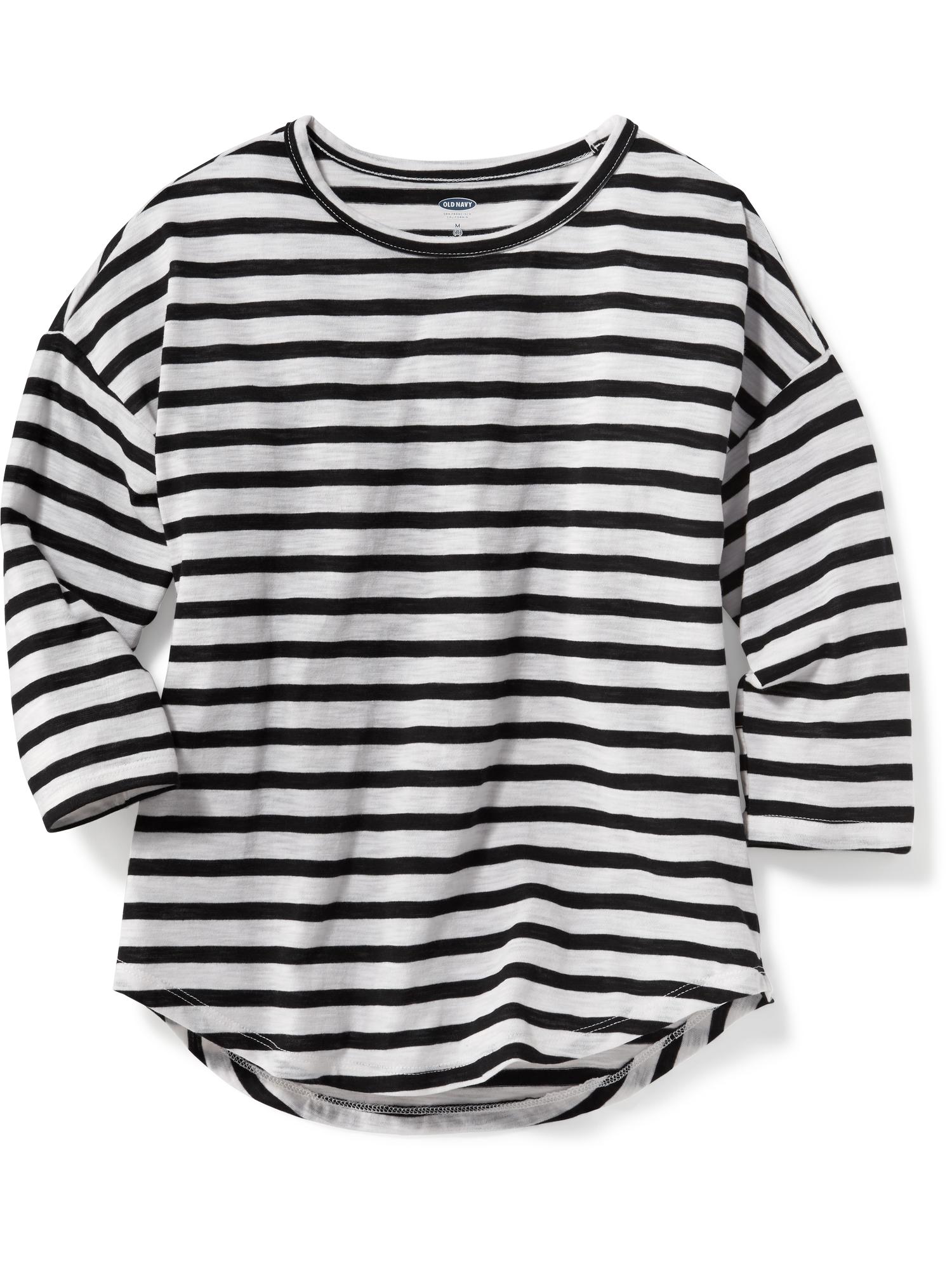 Relaxed Striped Scoop-Neck Tee for Girls | Old Navy