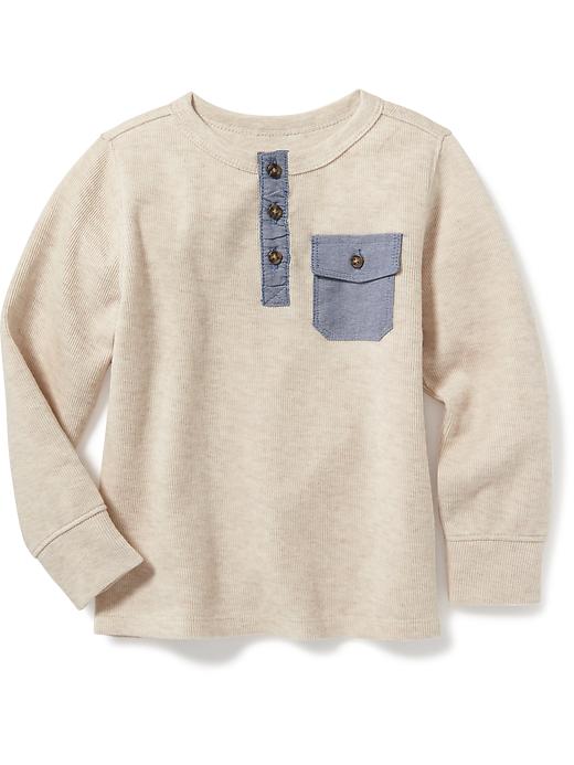 View large product image 1 of 1. Thermal Pocket Henley for Toddler