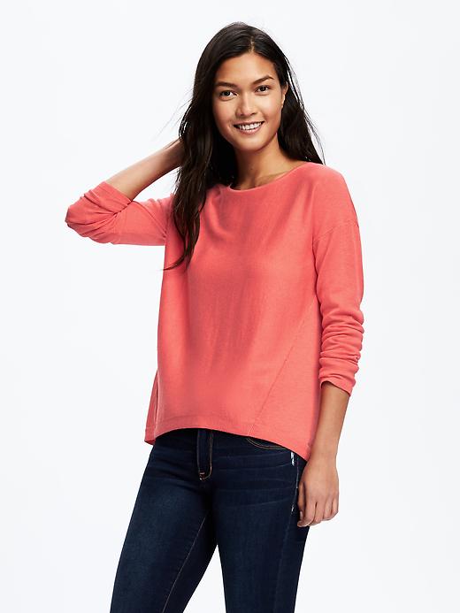 Image number 1 showing, Hi-Lo Dolman-Sleeve Sweater for Women