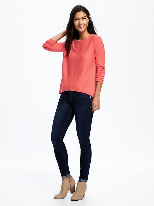 Image number 3 showing, Hi-Lo Dolman-Sleeve Sweater for Women