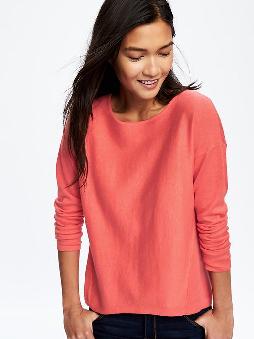 Image number 4 showing, Hi-Lo Dolman-Sleeve Sweater for Women