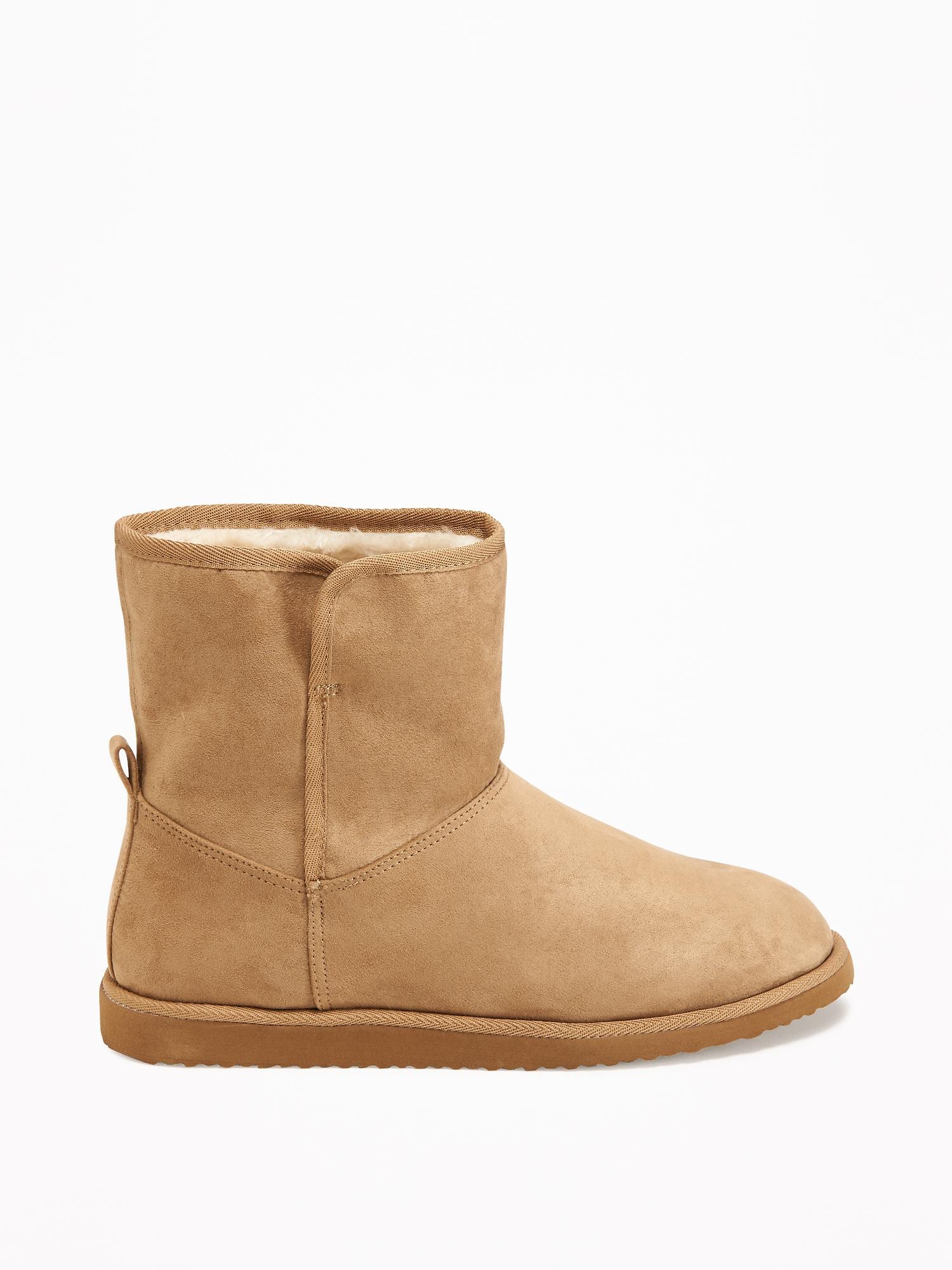 Sueded SherpaLined Boots for Women Old Navy
