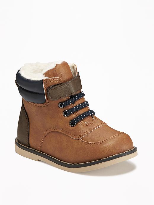 View large product image 1 of 1. Sherpa-Lined Boots for Toddler Boys