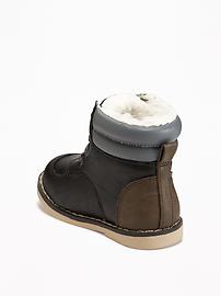 View large product image 3 of 4. Sherpa-Lined Boots for Toddler Boys