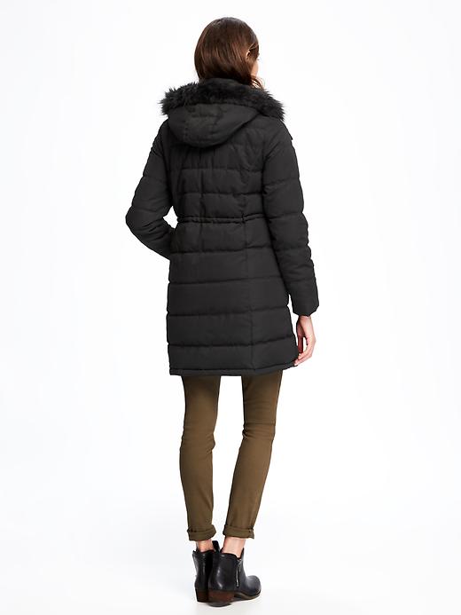 Image number 2 showing, Maternity Faux-Fur Trimmed Frost-Free Jacket