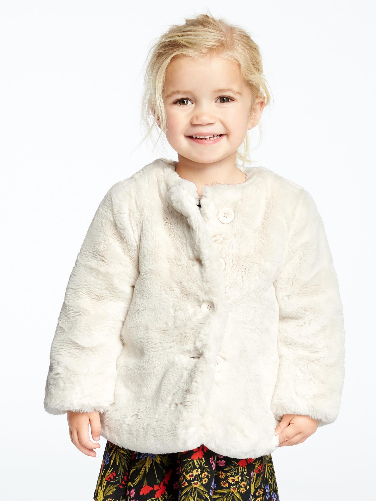 FauxFur ButtonFront Coat for Toddler Girls Old Navy