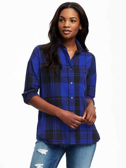 View large product image 1 of 1. Boyfriend Flannel Shirt for Women
