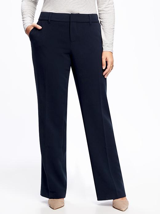 Smooth & Slim Mid-Rise Plus-Size Slim Flare Trouser | Old Navy
