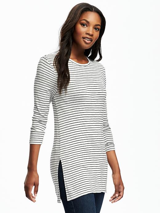View large product image 1 of 1. Long & Lean Rib-Knit Tunic for Women