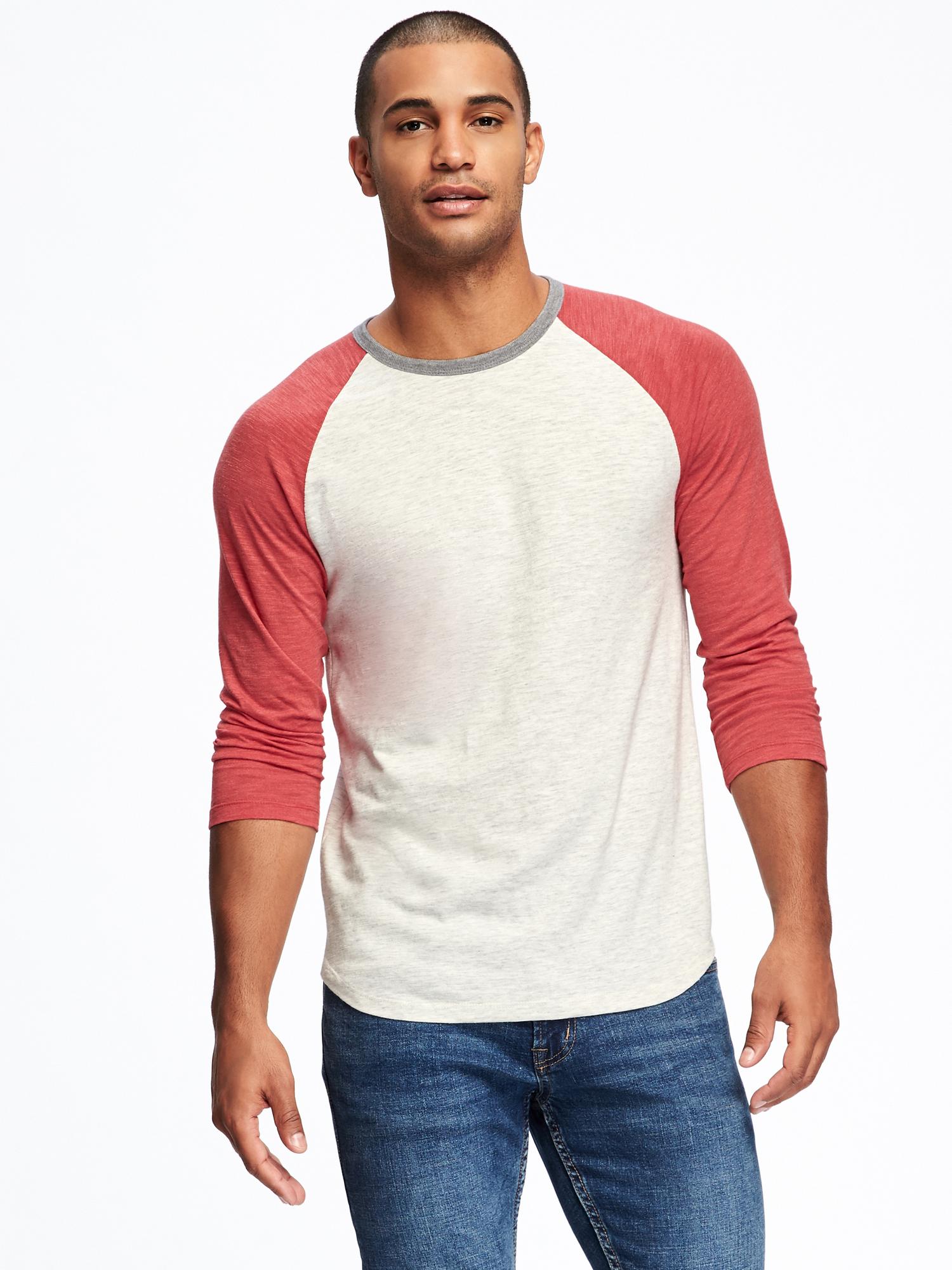 SlubKnit Baseball Tee for Men Old Navy
