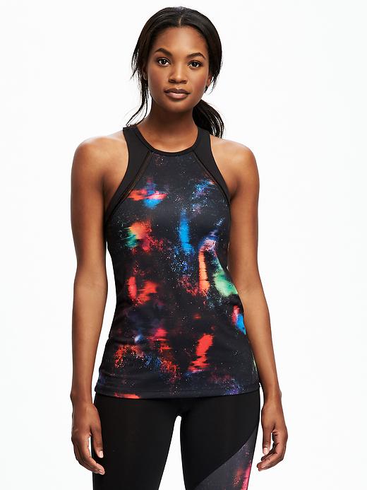 Image number 1 showing, Mesh-Trim Support Performance Tank for Women