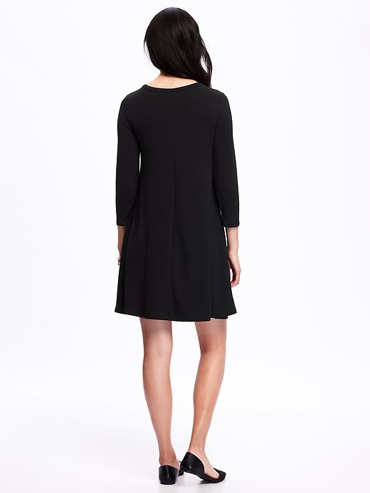 Image number 2 showing, Lace-Front Swing Dress for Women