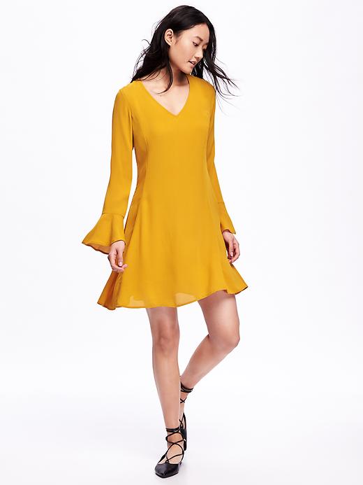 View large product image 1 of 1. Crepe Swing Dress for Women