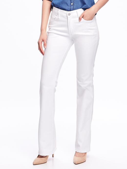 View large product image 1 of 3. Mid-Rise Clean-Slate Micro-Flare Jeans for Women