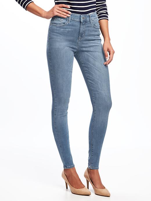 View large product image 1 of 2. High-Waisted Rockstar Built-In Sculpt Skinny Jeans For Women