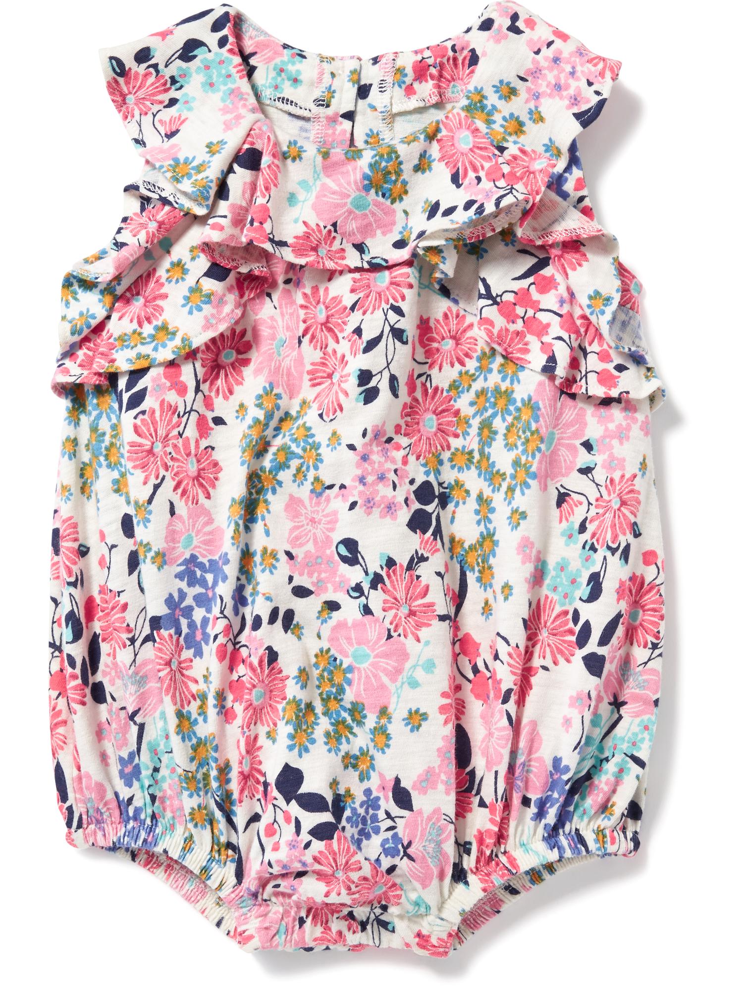 FloralPrint Bubble Romper for Baby Old Navy