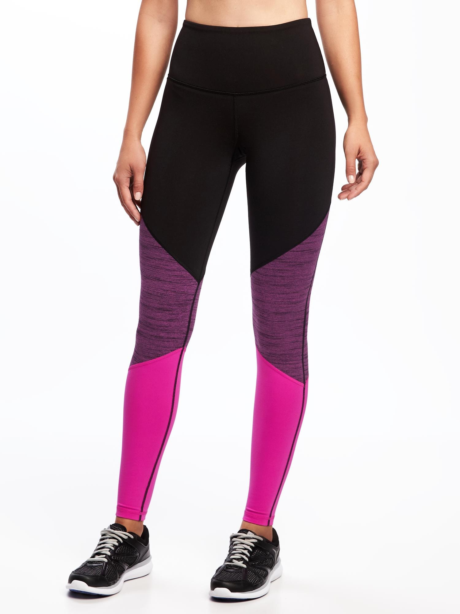 Go-Dry High-Rise Color-Block Compression Tights for Women