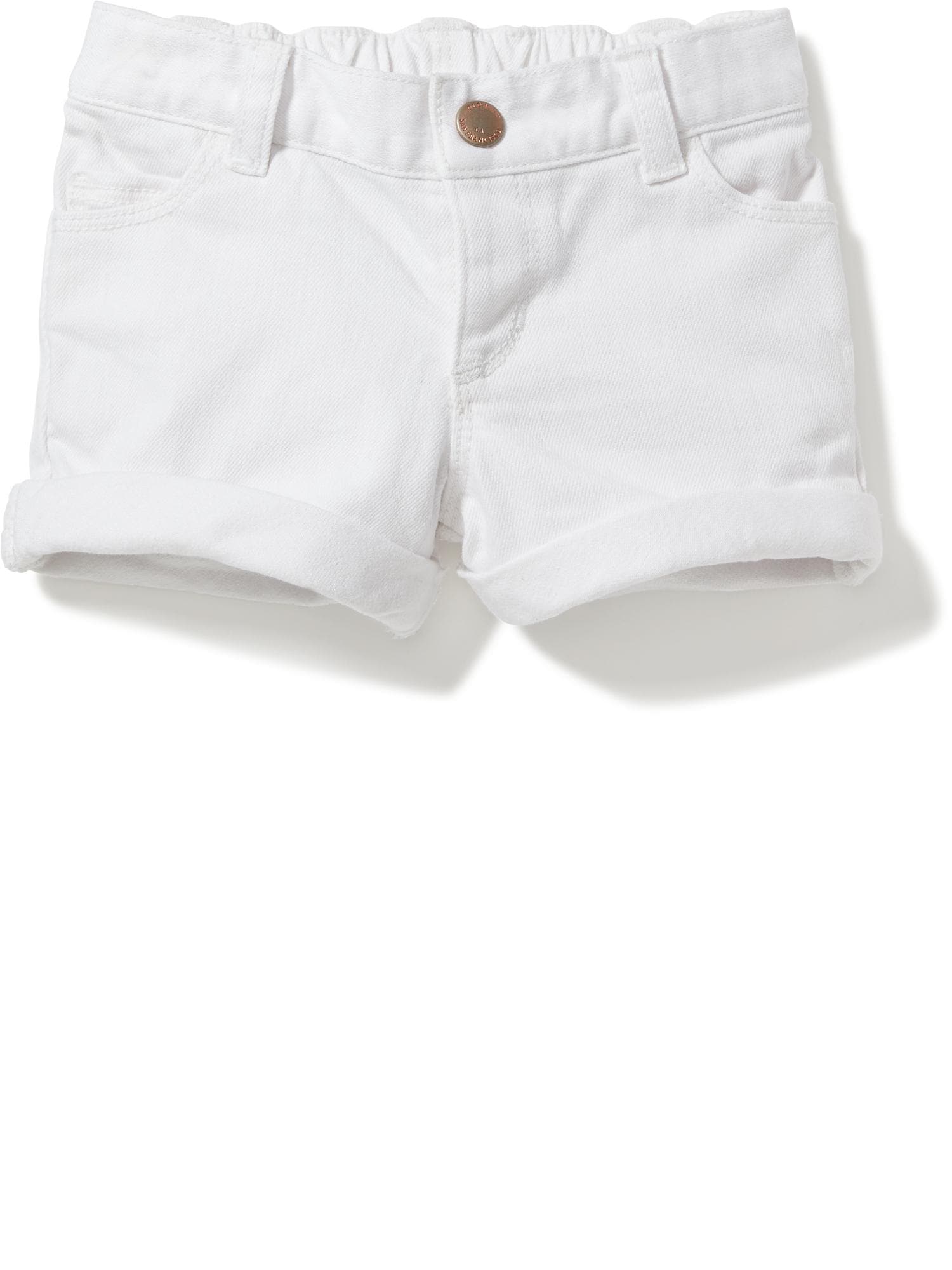 White jean 2025 shorts for toddlers