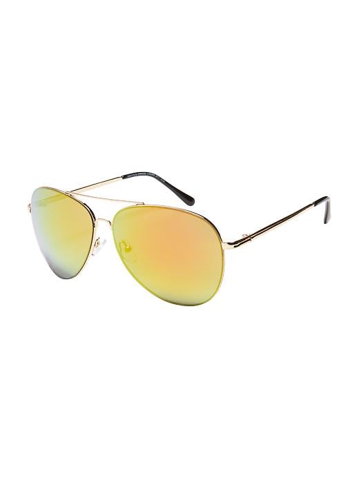 View large product image 1 of 1. Wire-Frame Aviator Sunglasses for Women