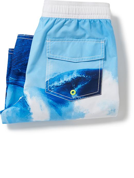 View large product image 2 of 2. Printed Swim Trunks for Boys