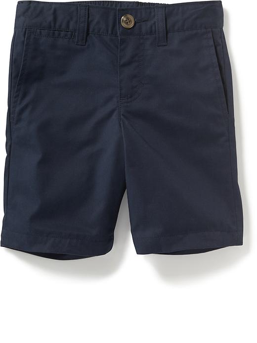 View large product image 1 of 2. Uniform Flat-Front Twill Shorts for Toddler Boys
