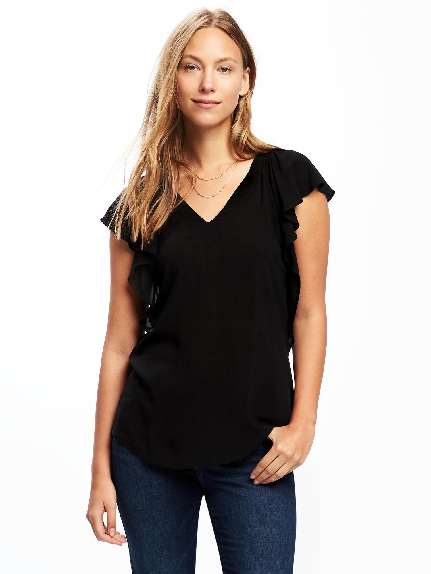 old navy ruffle top
