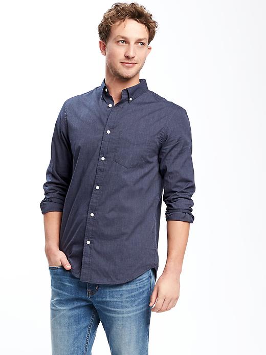 Image number 1 showing, Regular-Fit Poplin Shirt For Men