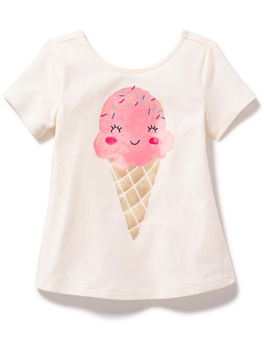 View large product image 1 of 2. Ice Cream Ballerina-Scoop Tee for Toddler Girls