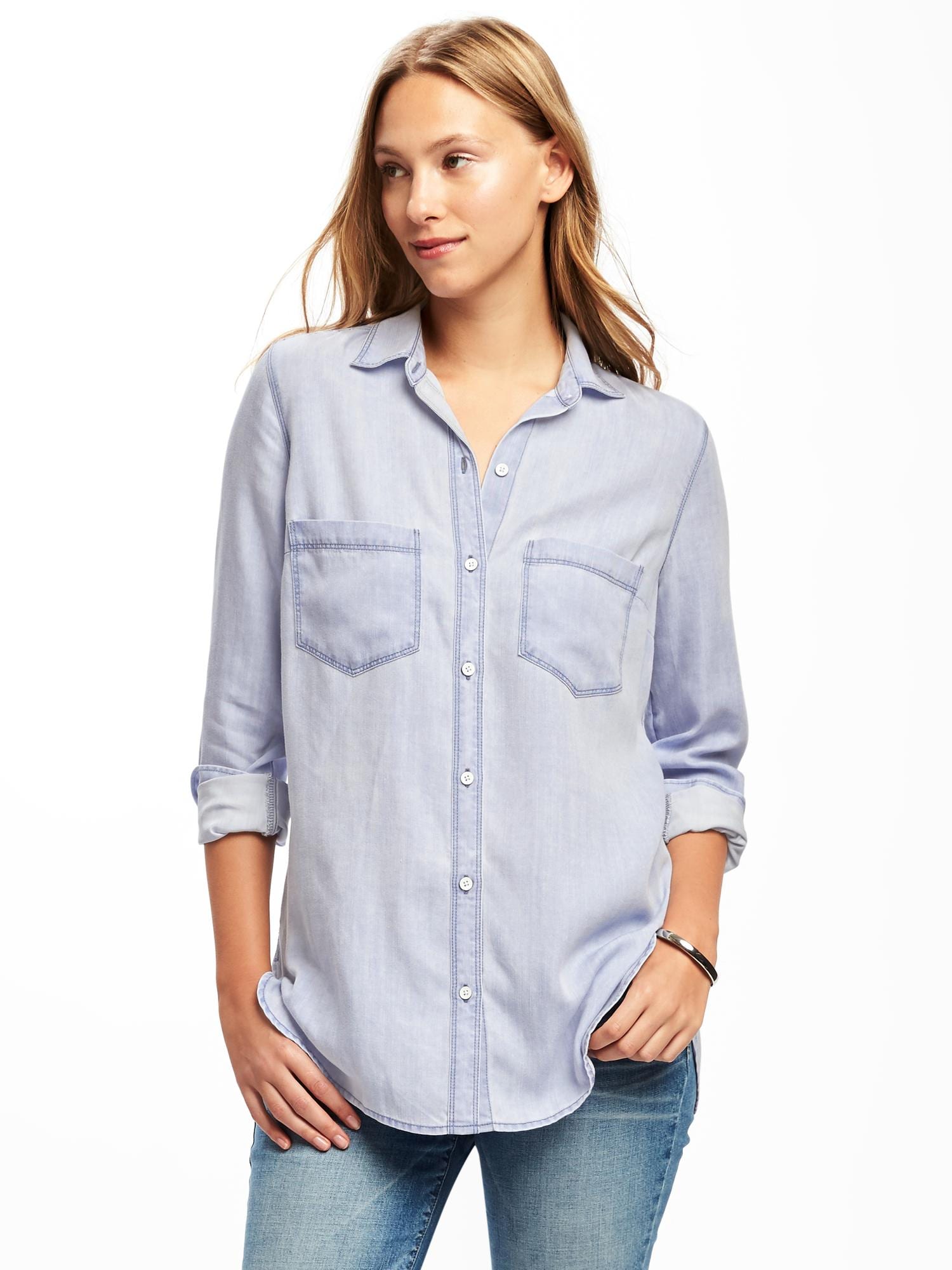 Relaxed Soft Tencel® Shirt for Women | Old Navy