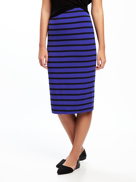 View large product image 1 of 3. Jersey Pencil Midi Skirt for Women