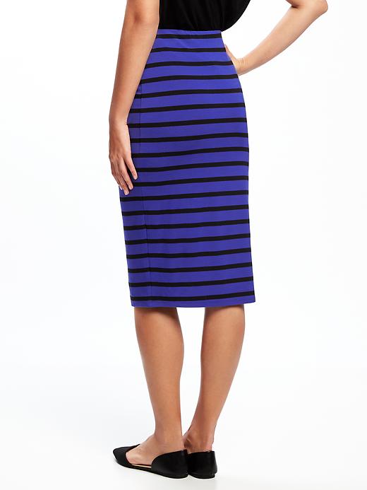 View large product image 2 of 3. Jersey Pencil Midi Skirt for Women