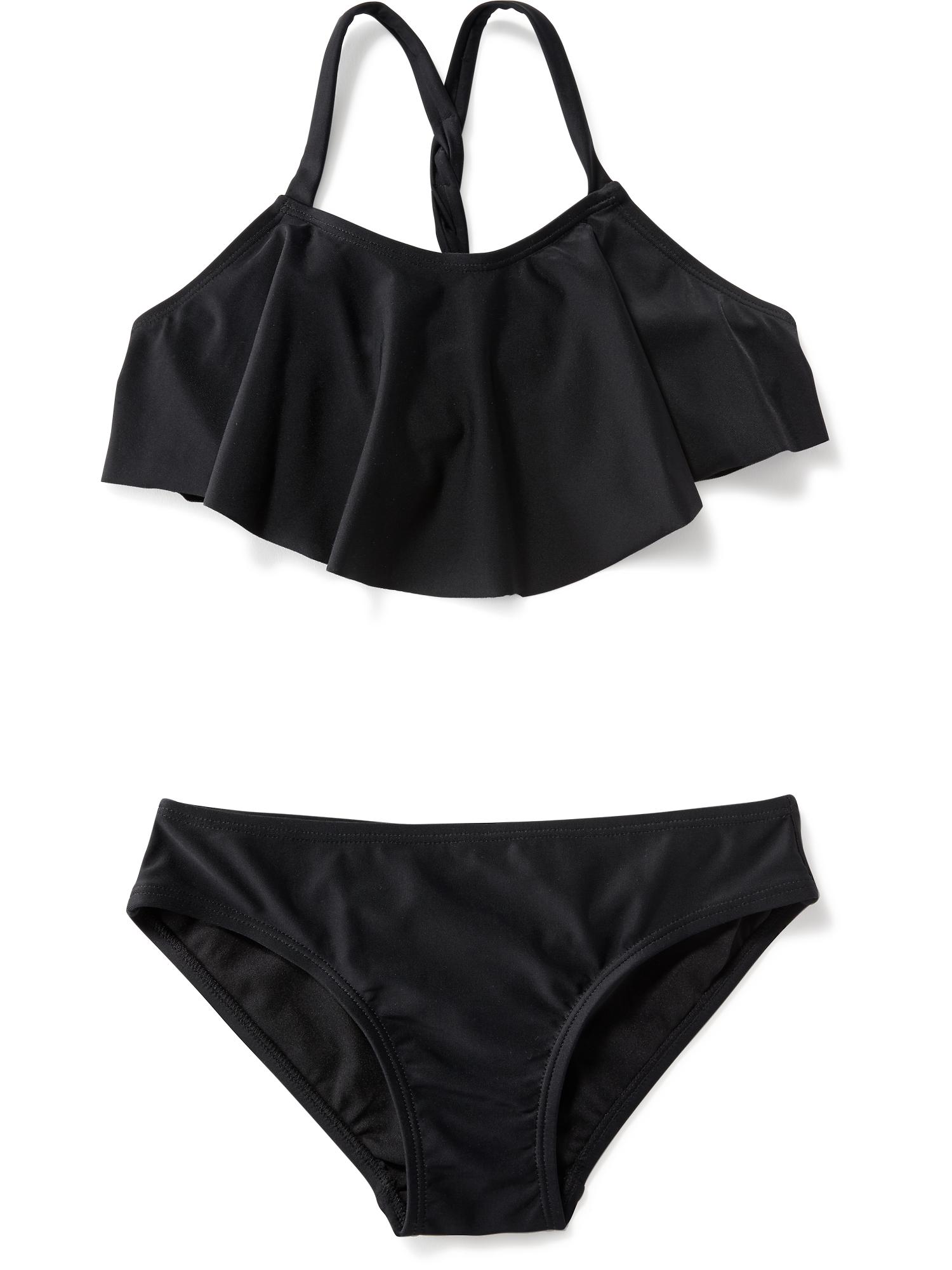 Ruffled Twist-Strap Bikini for Girls | Old Navy