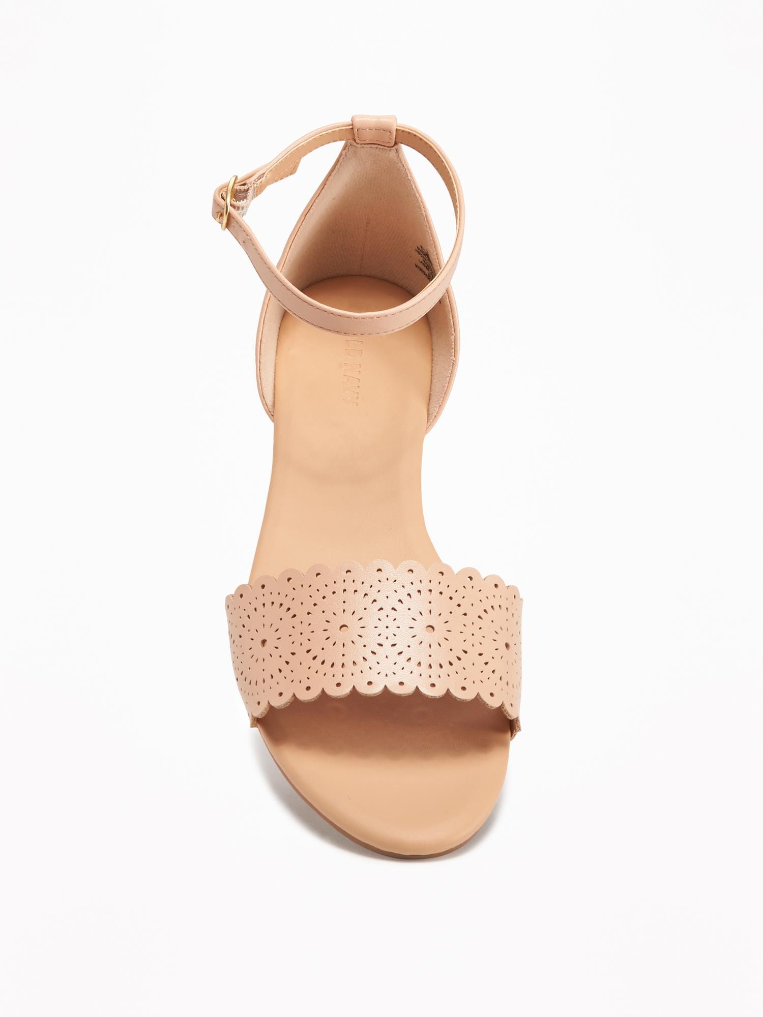 Laser cut peep sales toe sandals