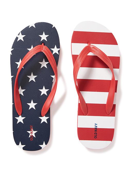 View large product image 1 of 1. Printed Flip-Flops for Men