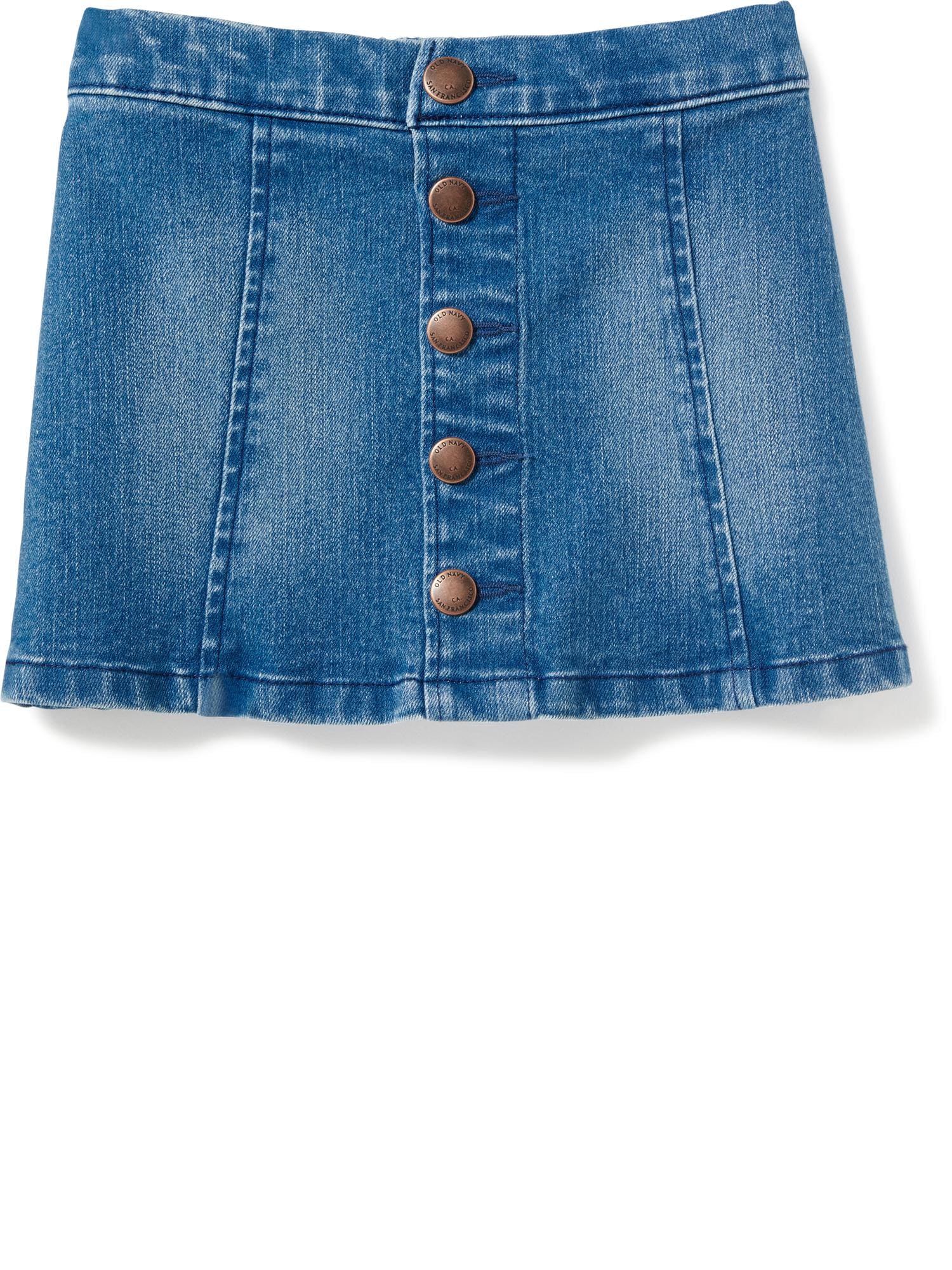 Toddler button shop front skirt