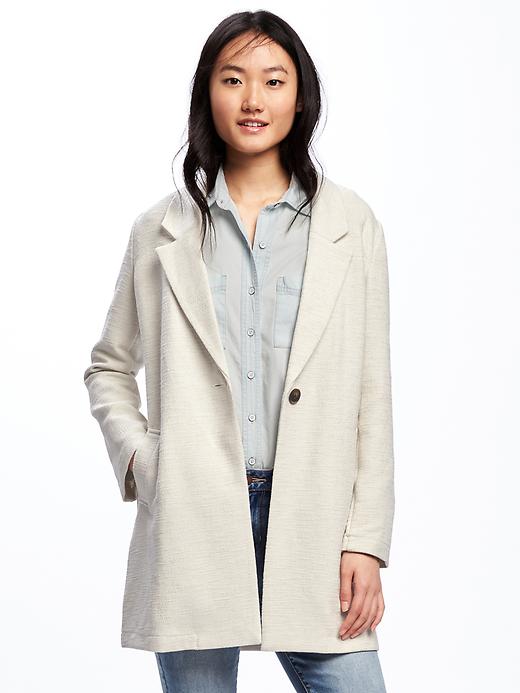 TexturedBouclé Everyday Coat for Women Old Navy